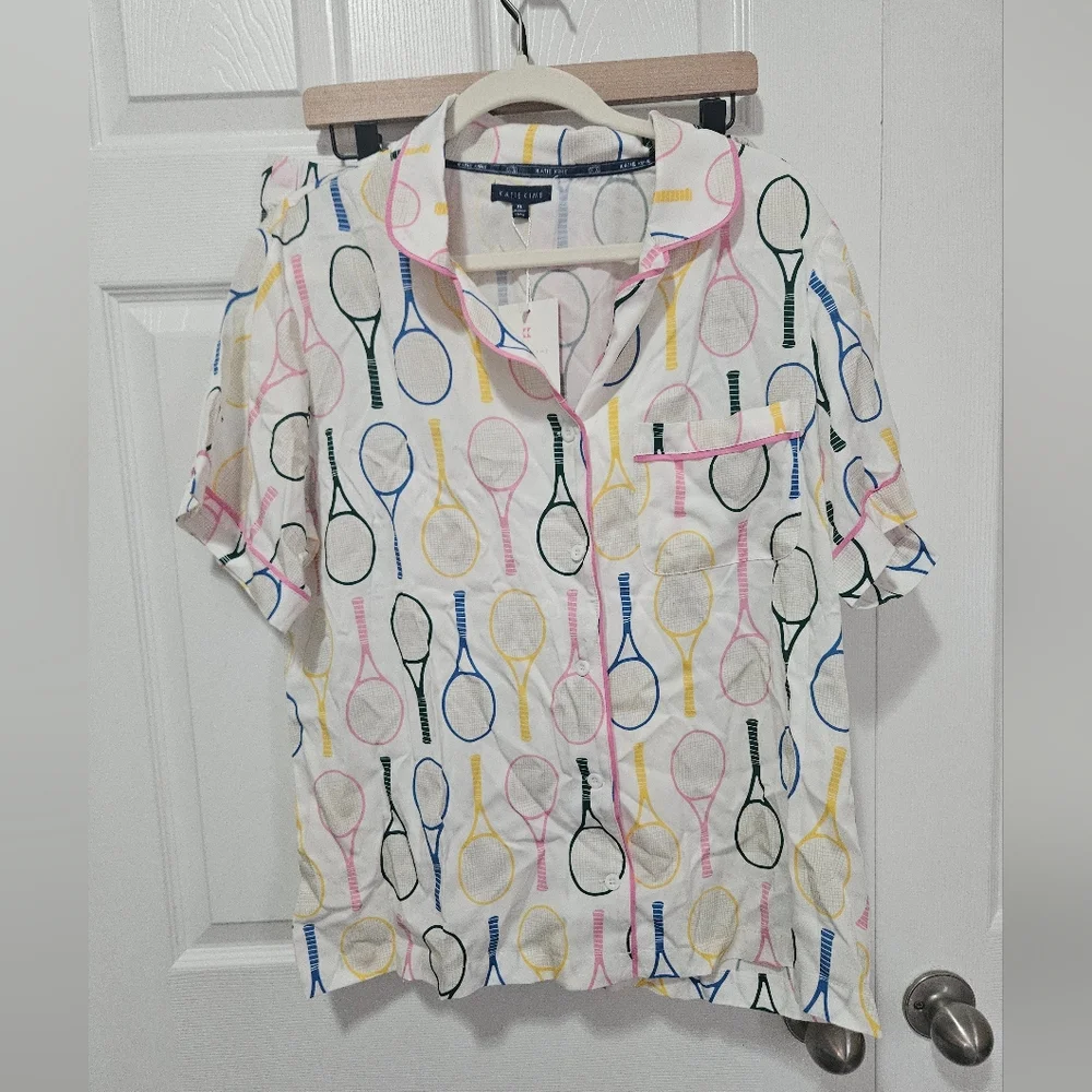 Katie Kime Tennis Time Pajama Set Shorts XL - Picture 2 of 6